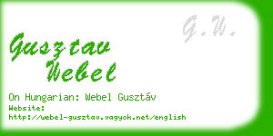 gusztav webel business card